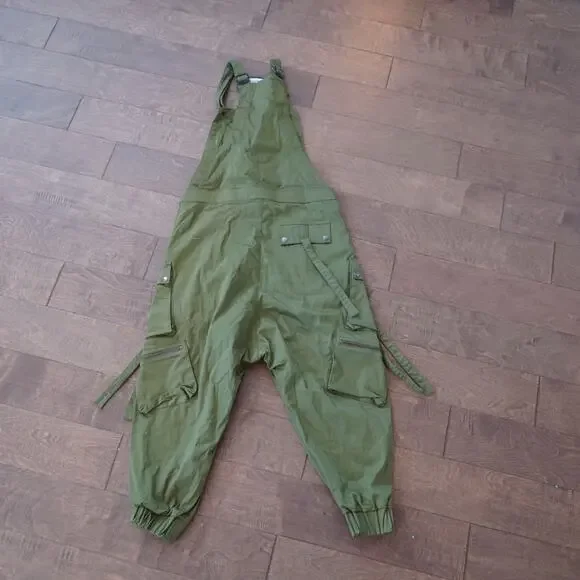 NWT Jonny Cota Studio CARGO OVERALLS IN GREEN Unisex Size XS